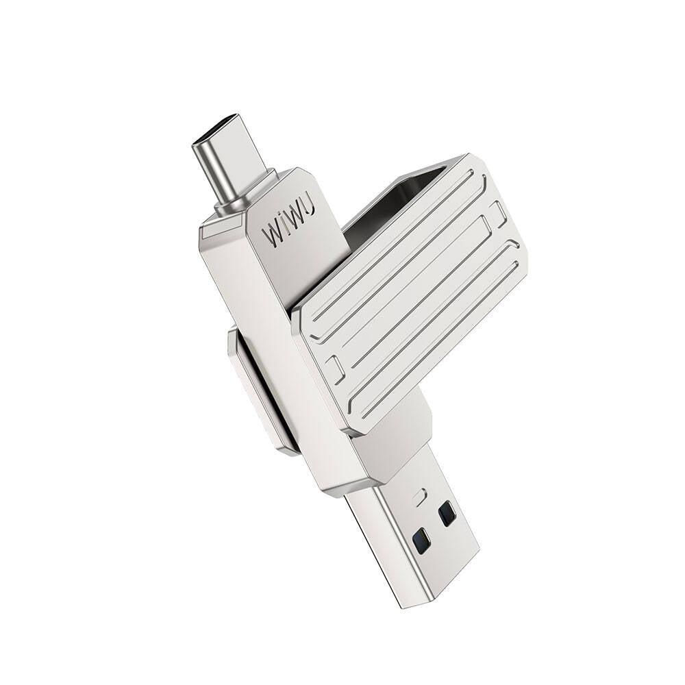 Wiwu Wi-FD001 3in1 USB3.2 Sürücü Disk USB-A + Lightning + Type-C OTG 128 GB Wiwu Wi-FD001 3in1 USB3.2 Sürücü Disk USB-A + Lightning + Type-C OTG 128 GB